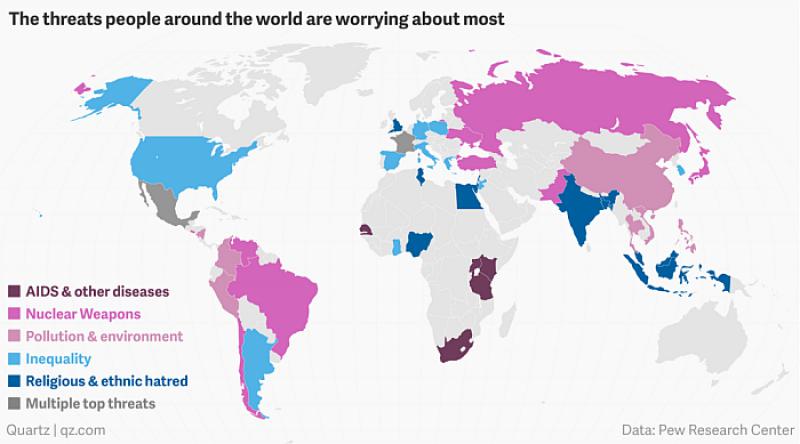 religijska karta svijeta CroExpress   Karta otkriva čega se ljudi diljem svijeta najviše boje religijska karta svijeta