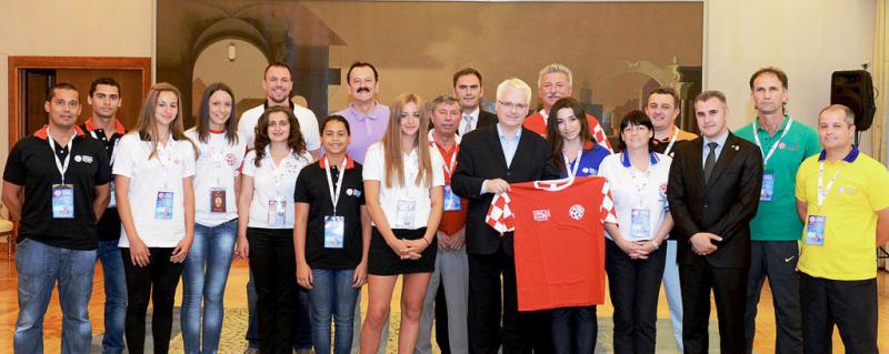 Predsjednik Josipović primio sudionike i organizatore Hrvatskih svjetskih igara