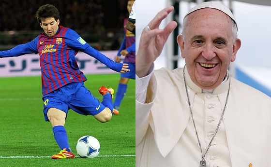 Kad se udruže Papa Franjo, Messi i Ronaldinho…