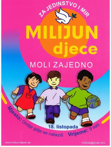 Milijun djece 18. listopada diljem svijeta moli zajedno Gospinu krunicu