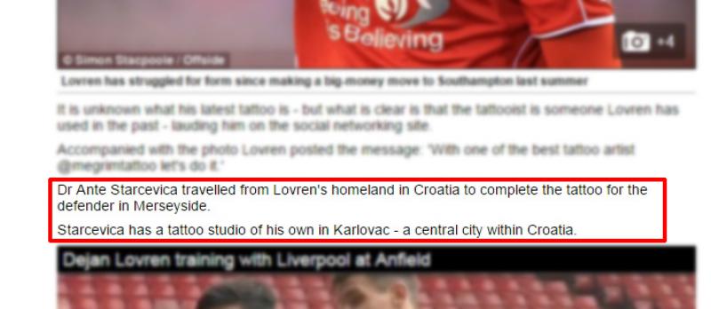 Urnebesan gaf engleskih novina: Dr. Ante Starčević je hrvatski tattoo majstor, ima studio u Karlovcu