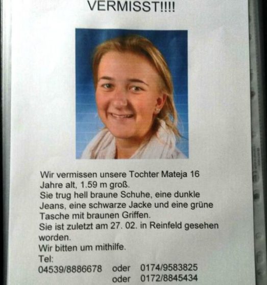 MLADA HRVATICA NESTALA U NJEMAČKOJ: Pomozimo da se nađe šesnaestogodišnja Mateja