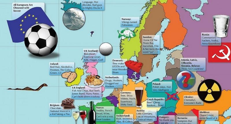 PREDRASUDE: Evo kako Amerikanci vide Hrvate, Nijemce... (FOTO)