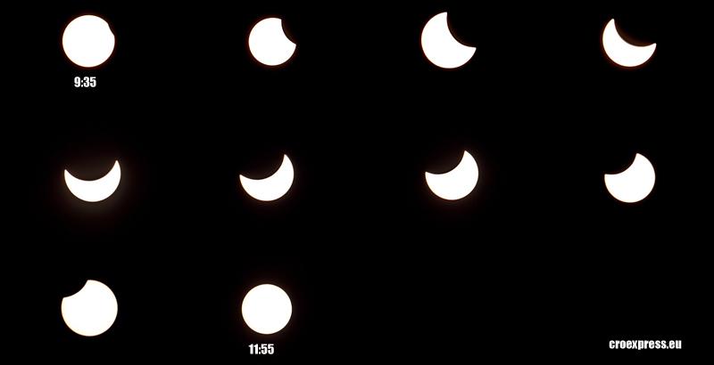 ANIMACIJA: pogledajte kako je izgledalo pomračenje Sunca iznad Zagreba