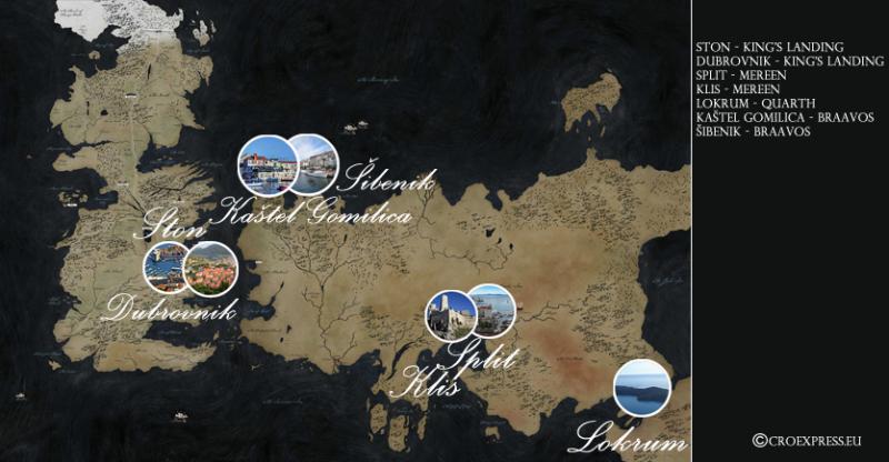 Evo gdje bi Split, Dubrovnik, Šibenik i druga mjesta bila na karti svijeta 'Igre prijestolja'