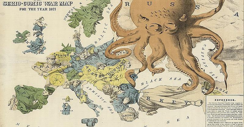 (KARTA) Ovako je umjetnik nakon Hercegovačkog ustanka 1875. vidio Europu