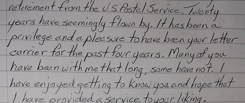 Dugogodišnji poštar ostavio im je pismo kojim će osvojiti i vaša srca