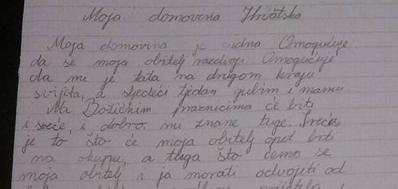 Sastavak 10-godišnjakinje koji svatko mora pročitati: ‘Moja domovina je čudna….’