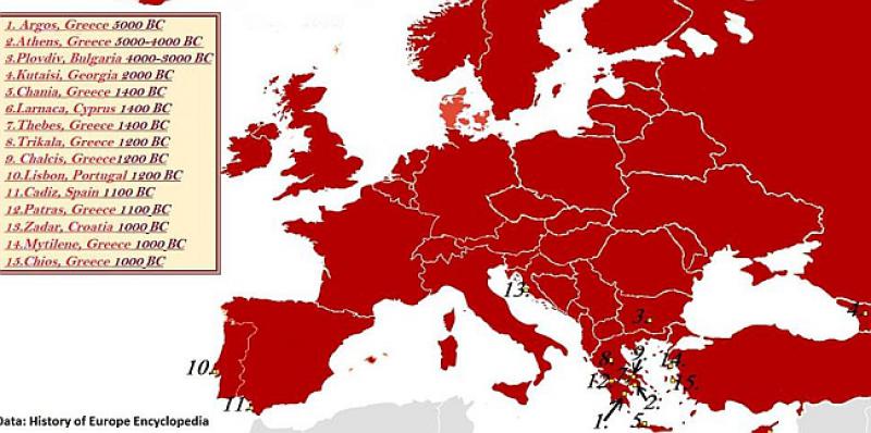 (KARTA) Među 15 najstarijih europskih gradova je i jedan hrvatski