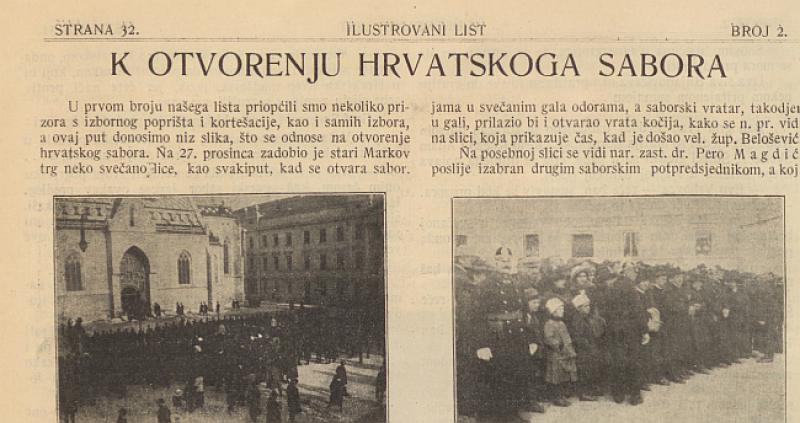 Evo kako je izgledalo konstituiranje Hrvatskog sabora prije više od stotinu godina