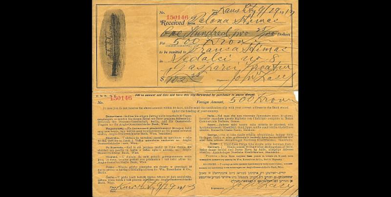 Ovo je dokaz da je dijaspora i prije više od 100 godina u Hrvatsku slala puno novca