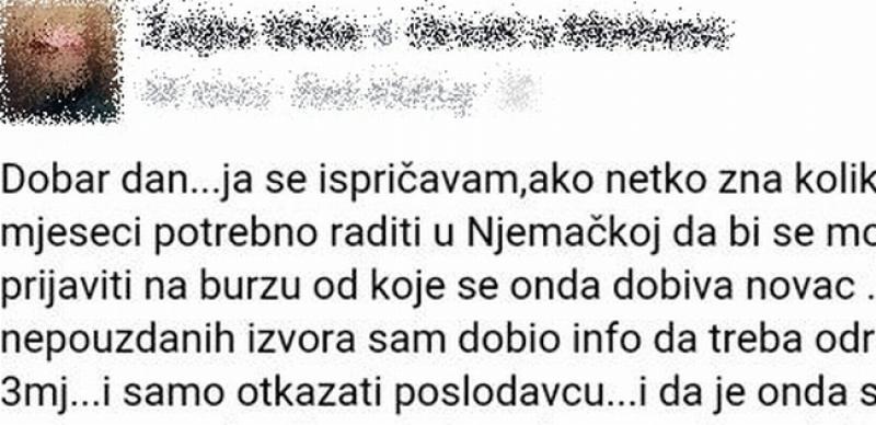 'ODOŠE LEĐA': Ovaj Facebookovac izazvao je bijes svih koji rade i plaćaju poreze u Njemačkoj