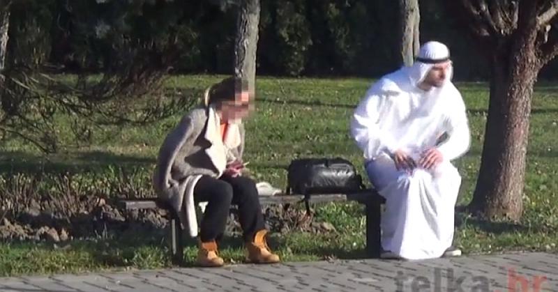 (VIDEO) U Zagrebu se obukao u Arapina i bacao torbu, pogledajte reakcije