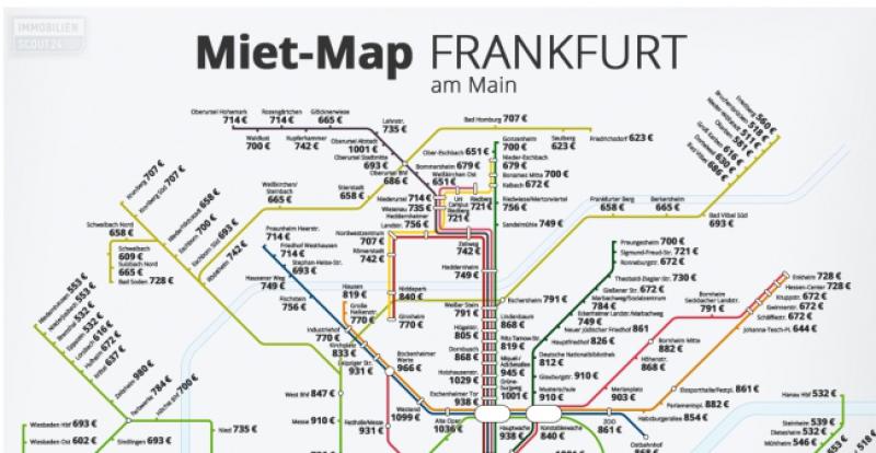 KORISNA KARTA: Evo koje su prosječne cijene najma stana u Frankfurtu