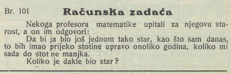 MATEMATIČKA ZAGONETKA IZ 1914: Znate li je riješiti?