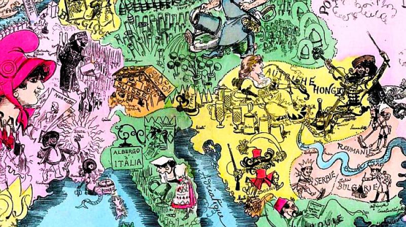 SATIRIČNA KARTA EUROPE IZ 1880. Evo kako je francuski karikatirust vidio Hrvatsku i BiH