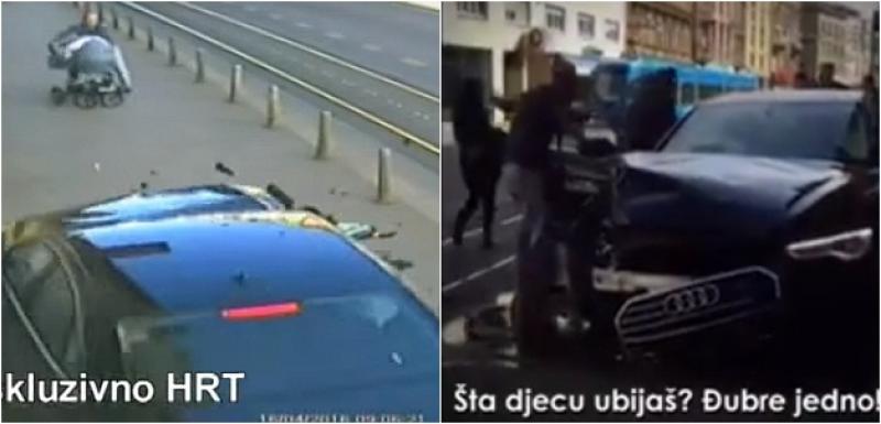 (VIDEO) Dosad neviđene snimke reakcije šokiranog oca kojem je pijani vozač umalo ubio dijete