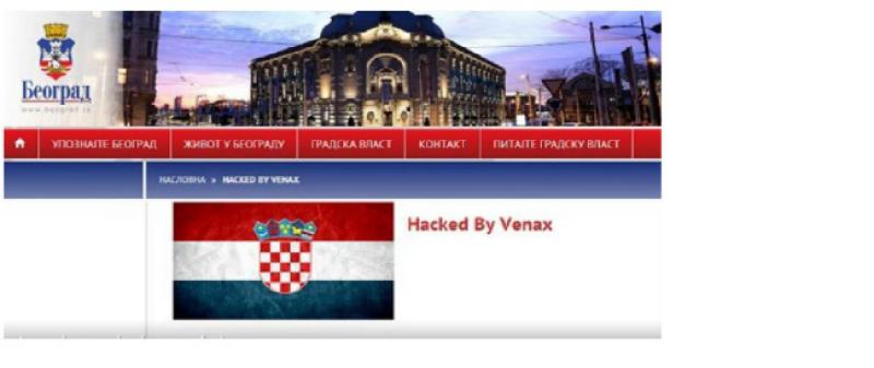 HAKERI PROVOKATORI Postavili hrvatsku zastavu na službenu stranicu Grada Beograda