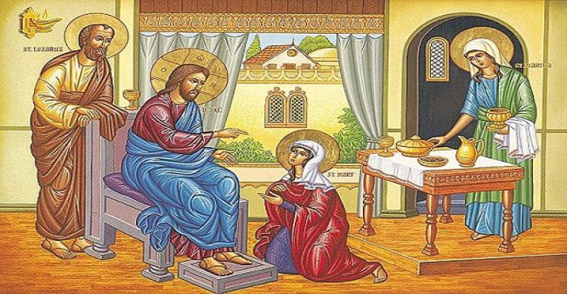 Marta ga primi u kuću. Marija je izabrala bolji dio.