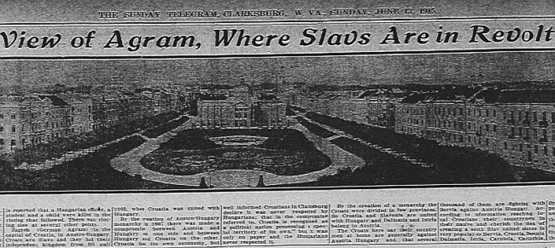 POBUNA HRVATA Američke novine 1915. pisale o neredima u Zagrebu i objavile panoramu pogleda s Glavnog kolodvora