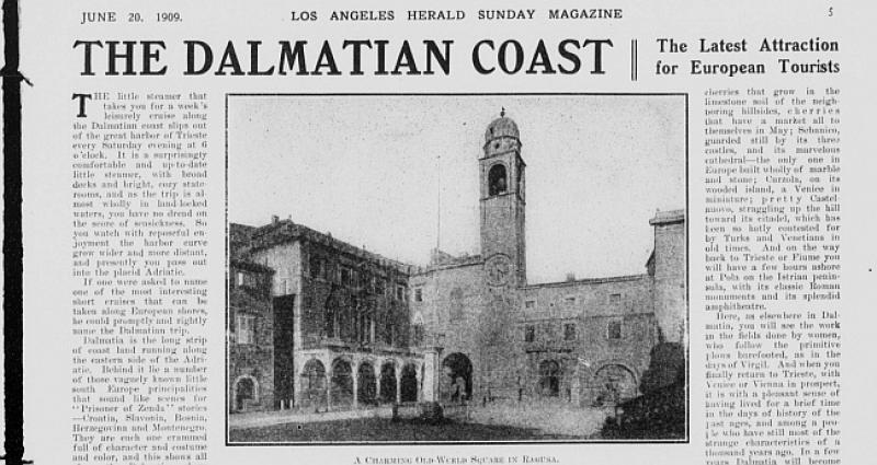 DALMACIJA JE SVJETSKA ATRAKCIJA VIŠE OD 100 GODINA Američki list 1909. pisao 'tog nema nigdje u Europi'