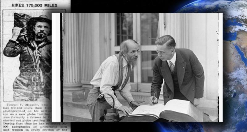 NEVJEROJATAN ČOVJEK Hrvat je tridesetak godina pješice obilazio zemaljsku kuglu i sakupljao autograme poznatih