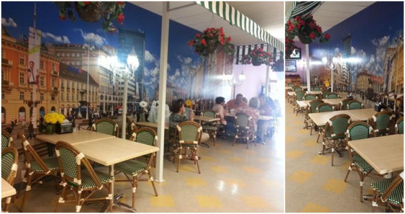 (FOTO) U kafiću na Floridi osjećat ćete se kao na zagrebačkoj špici - vlasnik je na zid stavio ogromnu sliku Trga bana Jelačića