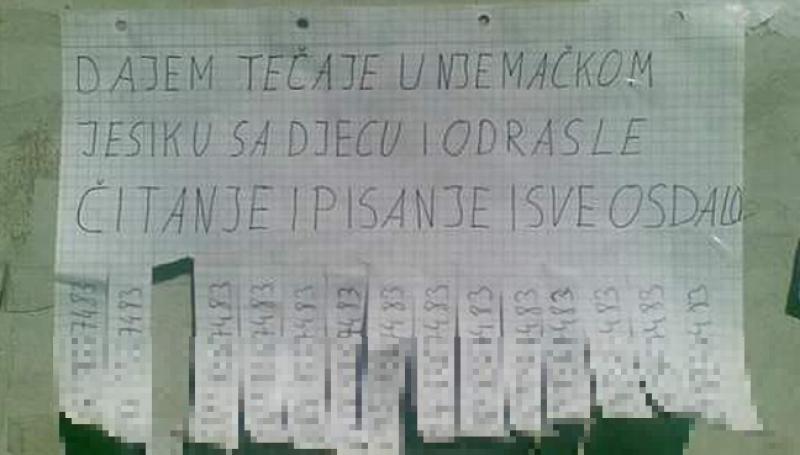 'Dajem tečaje u njemačkom jesiku...'