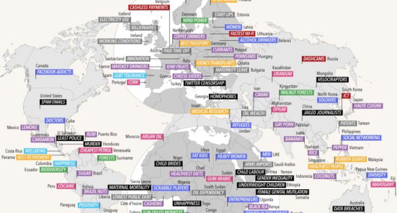 ODLIČNA KARTA Pokazuje u čemu je koja zemlja svijeta najbolja, evo u čemu prednjači Hrvatska