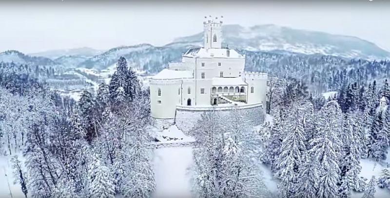 (VIDEO) SNJEŽNO KRALJEVSTVO Najljepši hrvatski dvorac zimi se pretvara u dvorac iz bajke