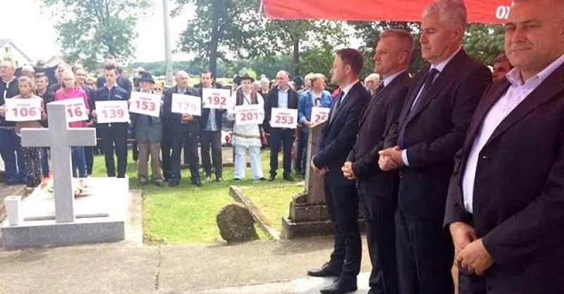 FOTOGALERIJA U Odžaku obilježeno ubojstvo 3361 Hrvata: 'O tom zločinu šutjelo se desetljećima'