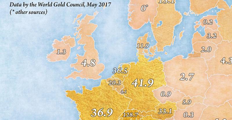 A GDJE JE NAŠE BLAGO? Ova karta otkriva koliko zlata imaju europske države, a koliko ga ima Hrvatska