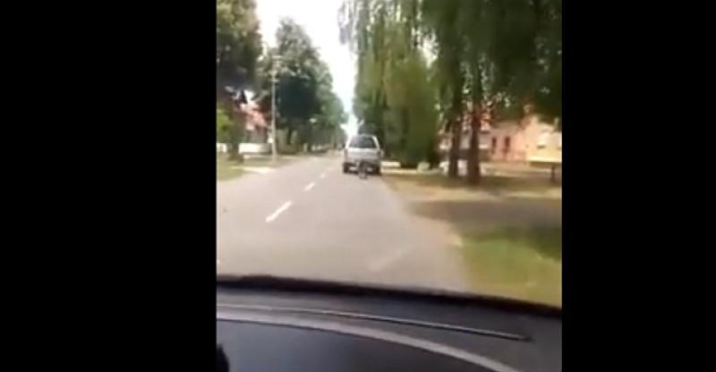 (VIDEO) BOROVO SELO U 21. STOLJEĆU Nečovjek zavezao psa za skupi automobil i vukao ga cestom