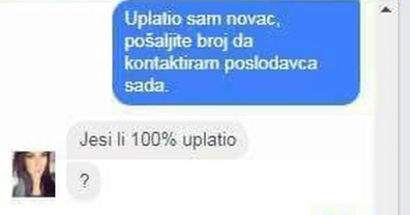PREVARANTI NUDE POSAO U NJEMAČKOJ NA FACEBOOKU 'Uplatio si 50 eura? Kakav si ti komad budale'