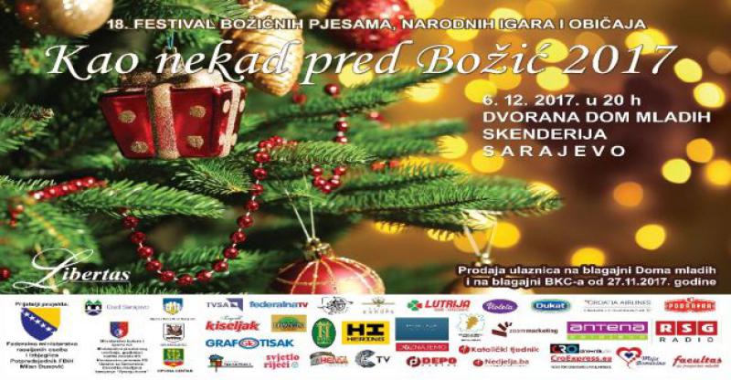 'KAO NEKAD PRED BOŽIĆ 2017.' Festival božićnih pjesama, narodnih igara i običaja