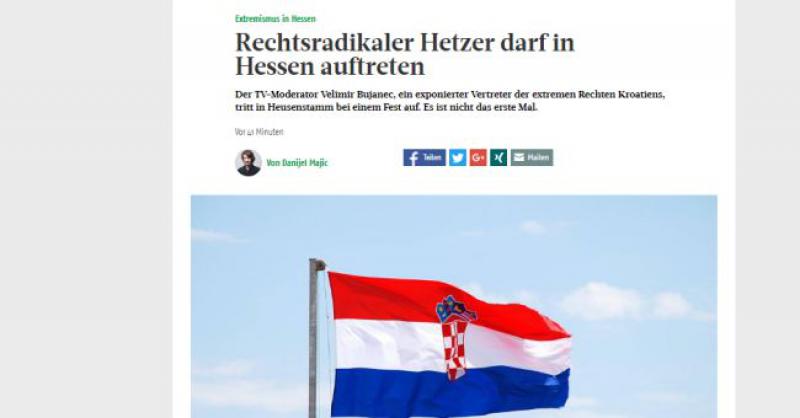 FRANKFURTER RUNDSCHAU OPET 'OPLEO' PO BUJANCU Ovaj put zbog gostovanja na Ričićkoj noći u Frankfurtu