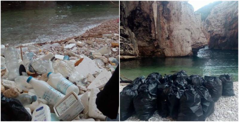(FOTO) ŠOKANTNI PRIZORI S NAJLJEPŠE PLAŽE U EUROPI Uvala Stiniva na Visu zatrpana smećem