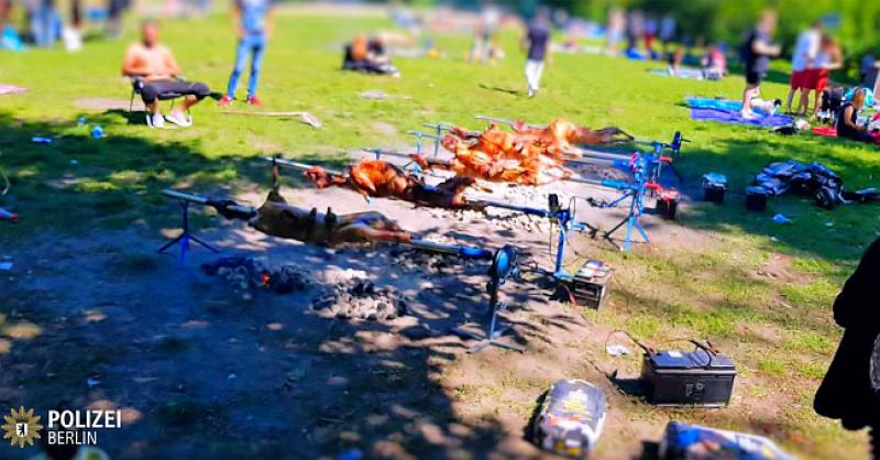 BALKANSKI OBIČAJI TEŠKO SE ZABORAVLJAJU U berlinskom parku okretali janjce na ražnju, došli policija i vatrogasci