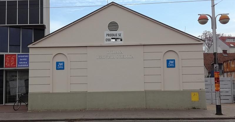 FOTO VIJEST Prodaje se Dvorana Jehovinih svjedoka u Zagrebu