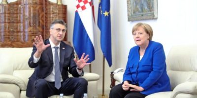 ANGELA MERKEL IN KROATIEN Seit Kroatien in EU ist, wandern immer mehr Menschen ab