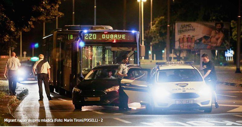 NAPAD MIGRANTA U ZAGREBU U autobusu ZET-a nožem napao skupinu mladića