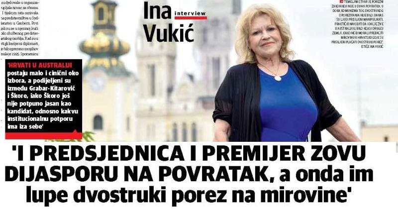 HRVATSKI NACIONAL OBJAVIO VELIKI INTERVJU S INOM VUKIĆ, HRVATICOM IZ AUSTRALIJE Vrijedi pročitati!