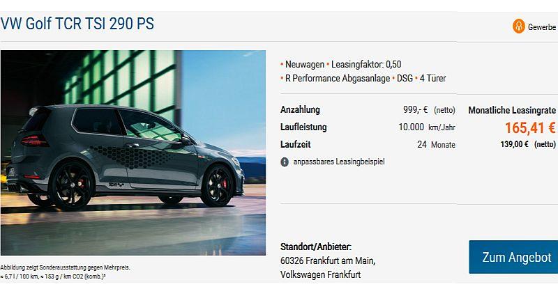 ODMAH DOSTUPAN VOLKSWAGEN MODEL ZA PODUZETNIKE - GOLF TCR TSI 290 PS - Javite se Robertu Markoviću