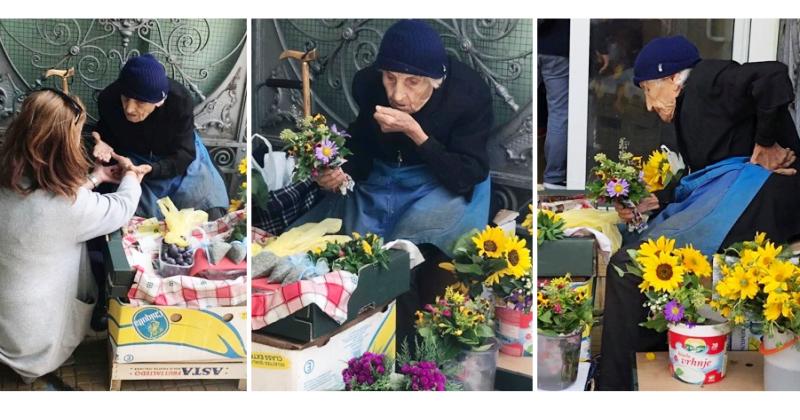 OVO JE 98 – GODIŠNJA KATA Najstarija prodavačica na tržnici u Rijeci. Još uvijek sjedi na istom mjestu i s puno ljubavi prodaje svoje cvijeće