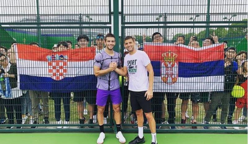 FOTOGRAFIJA HRVATA I SRBINA Tenisači oduševili pratitelje 'Vi ste ambasadori prijateljstva'