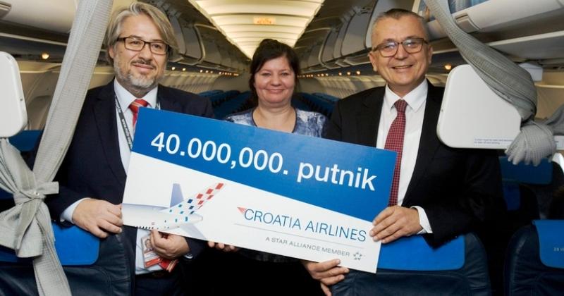 ČESTITAMO Croatia Airlines prevezao četrdesetmilijuntog putnika/putnicu u svojoj povijesti