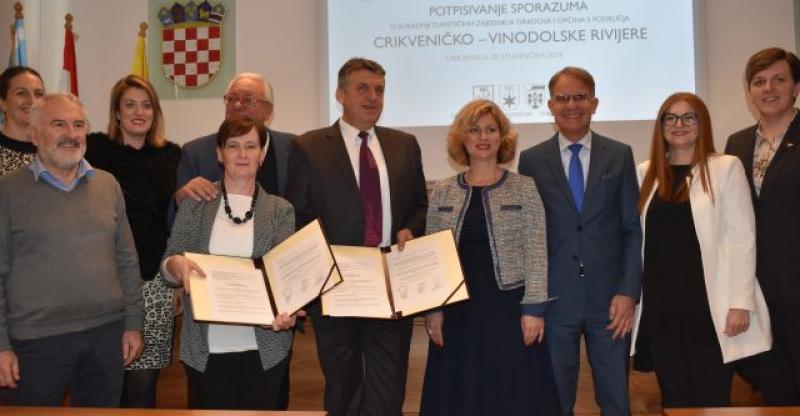 POTPISAN SPORAZUM O Suradnji turističkih zajednica gradova i općina s područja crkikveničko-vinodolske rivijere