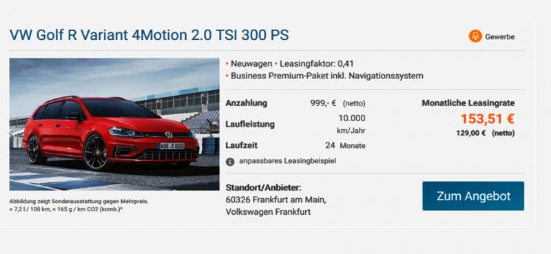 VOLKSWAGEN PREDSTAVLJA NOVI MODEL ZA PODUZETNIKE Golf R Variant 4 Motion 2.0 TSI 300 PS uz mjesečnu ratu od 129 eura