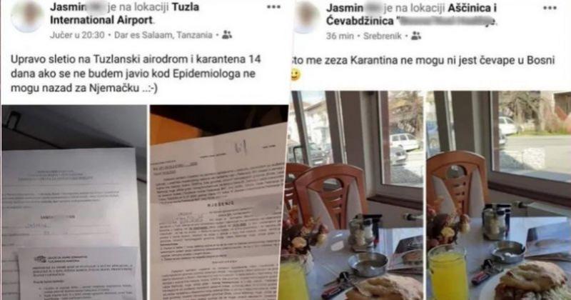 KAKAV LIK, KAKVA NEODGOVORNOST Nakon što je sletio u Tuzlu iz Njemačke, umjesto u karantenu na 14 dana zbog koronavirusa, otišao na ćevape - i time se pohvalio na društvenim mrežama!
