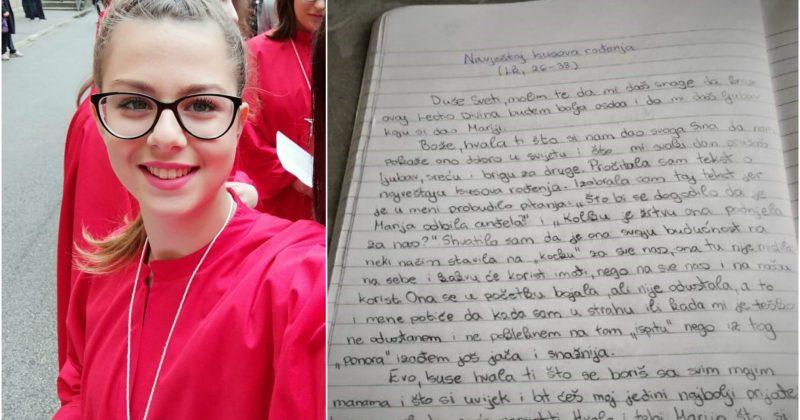 POSLJEDNJA DOMAĆA ZADAĆA ANAMARIJE, JEDINE ŽRTVE POTRESA U ZAGREBU 'Hvala ti, Isuse, što jesi i uvijek ćeš biti moj jedini najbolji prijatelj'